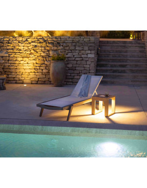 TABLE BASSE LUMINEUSE RANCHO SOLAIRE ET RECHARGEABLE